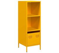 vidaXL Credenza Giallo Senape 35x39x103,5 cm in Acciaio, libreria, libreria Moderna, mobiletto Contenitore scaffale per Libri