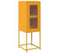 vidaXL Credenza Giallo Senape 36x39x107 cm Acciaio Laminato a Freddo, credenza da Cucina, Mobile da Salotto, Mobile da Cucina, Mobile da Soggiorno