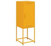 vidaXL Credenza Giallo Senape 36x39x107 cm in Acciaio, mobiletto, Madia, Mobile di conservazione, armadietto, Mobile portaoggetti, portaoggetti