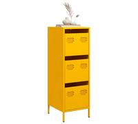 vidaXL Credenza Giallo Senape 39x35x103,5 cm in Acciaio