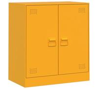 vidaXL Credenza Giallo Senape 67x39x73 cm in Acciaio, credenza in Legno, armadietto portaoggetti, armadietto, armadietto in Legno