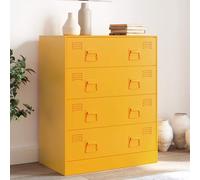 vidaXL Credenza Giallo Senape 67x39x83 cm in Acciaio