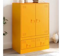 vidaXL Credenza Giallo Senape 67x39x95 cm in Acciaio