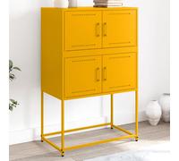 vidaXL Credenza Giallo Senape 68,5x38,5x107 cm in Acciaio
