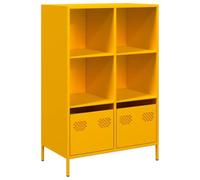vidaXL Credenza Giallo Senape 68x39x103,5 cm in Acciaio