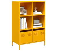 vidaXL Credenza Giallo Senape 68x39x103,5 cm in Acciaio