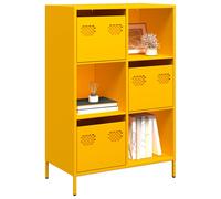 vidaXL Credenza Giallo Senape 68x39x103,5 cm in Acciaio