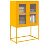 vidaXL Credenza Giallo Senape 68x39x107 cm in Acciaio
