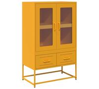 vidaXL Credenza Giallo Senape 68x39x111,5 cm in Acciaio
