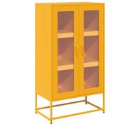 vidaXL Credenza Giallo Senape 68x39x123 cm in Acciaio