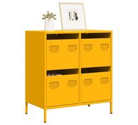 vidaXL Credenza Giallo Senape 68x39x73,5 cm Acciaio Laminato a Freddo