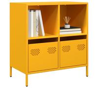 vidaXL Credenza Giallo Senape 68x39x73,5 cm Acciaio Laminato a Freddo, armadietto, credenza, Armadio da corridoio, Buffet, Armadio da Cucina