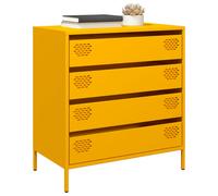 vidaXL Credenza Giallo Senape 68x39x73,5 cm Acciaio Laminato a Freddo