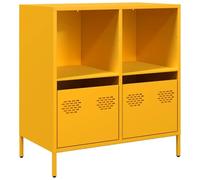 vidaXL Credenza Giallo Senape 68x39x73,5 cm Acciaio Laminato a Freddo, armadietto, credenza, Armadio da corridoio, Buffet, Armadio da Cucina