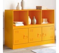 vidaXL Credenza Giallo Senape 99x39x73 cm in Acciaio