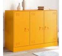 vidaXL Credenza Giallo Senape 99x39x73 cm in Acciaio