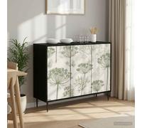 vidaXL Credenza GOTHA Rovere Nero 102 x 33 x 76 cm, Mobile per soggiorno e sala da pranzo, sideboard rettangolare, arredamento moderno, soluzione ampia per casa