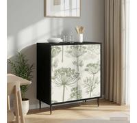 vidaXL Credenza GOTHA Rovere Nero 69 x 33 x 76 cm Legno ingegnerizzato, Mobile laterale rettangolare moderno, soluzione di stoccaggio elegante per soggiorno e sala da pranzo