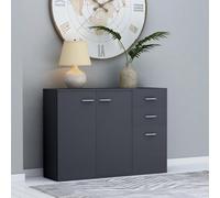 vidaXL Credenza Grigia 105x30x75 cm in Legno Multistrato
