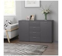 AX Credenza Mobiletto Cassetti Grigio 120x35.5x75cm 2Ante Multiuso Arredo 801330