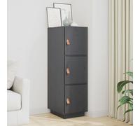 vidaXL Credenza Grigia 34x40x108,5 cm in Legno Massello di Pino