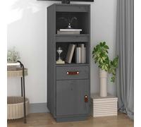 vidaXL Credenza Grigia 34x40x108,5 cm in Legno Massello di Pino