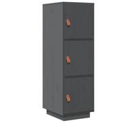 vidaXL Credenza Grigia 34x40x108,5 cm in Legno Massello di Pino