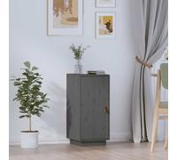 vidaXL Credenza Grigia 34x40x75 cm in Legno Massello di Pino