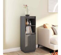 vidaXL Credenza Grigia 37x34x110 cm in Legno Massello di Pino