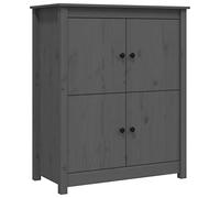 vidaXL Credenza Grigia 83x41,5x100 cm in Legno Massello di Pino