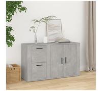 vidaXL Credenza Grigio Cemento 100x33x59,5 cm in Legno Multistrato