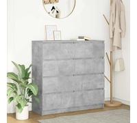 vidaXL Credenza Grigio Cemento 100x35x99 cm in Legno Multistrato, armadietto, credenza, Armadio da corridoio, Buffet, Armadio da Cucina