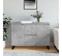 vidaXL Credenza Grigio Cemento 104x35x70 cm in Legno Multistrato, credenza con Ante, Mobile da Soggiorno, portaoggetti, credenza da Cucina