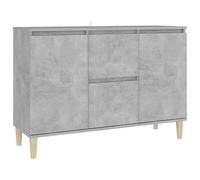 vidaXL Credenza Grigio Cemento 101x35x70 cm in Legno Multistrato