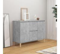 vidaXL Credenza Grigio Cemento 101x35x70 cm in Legno Multistrato
