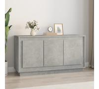 vidaXL Credenza Grigio Cemento 102x35x55 cm in Legno Multistrato, credenza in Legno, armadietto Laterale, portaoggetti, armadietto in Legno