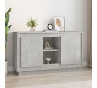 vidaXL Credenza Grigio Cemento 102x35x60 cm in Legno Multistrato