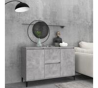 vidaXL Credenza Grigio Cemento 102x35x70 cm in Legno Multistrato