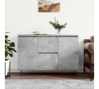 vidaXL Credenza Grigio Cemento 104x35x70 cm in Legno Multistrato