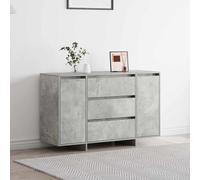 vidaXL Credenza Grigio cemento 120 x 41 x 75 cm Legno multistrato