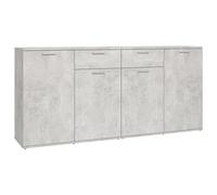 vidaXL Credenza Grigio Cemento 160x36x75 cm in Legno Multistrato