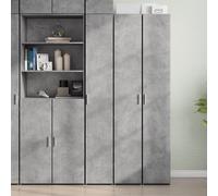 vidaXL Credenza Grigio Cemento 30x42,5x185 cm in Legno Ingegnerizzato