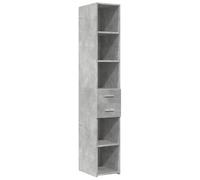 vidaXL Credenza Grigio Cemento 30x42,5x185 cm in Legno Multistrato