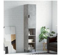 VIDAXL - Credenza Grigio Cemento 34,5x34x180 Cm In Legno Multistrato