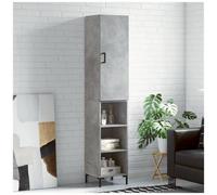 vidaXL Credenza Grigio Cemento 34,5x34x180 cm in Legno Multistrato