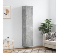 AX Credenza 2 Mobiletti Scaffale 34.5x34x180cm Ante Elegante Grigio News 3200117