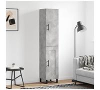 VIDAXL - Credenza Grigio Cemento 34,5x34x180 Cm In Legno Multistrato
