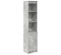 vidaXL Credenza Grigio Cemento 37,5x35x180 cm in Legno Multistrato, Mobile, mobiletto Laterale, mobiletto portaoggetti Alto, mobiletto portaoggetti