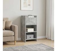 vidaXL Credenza grigio cemento, 40 x 36 x 80 cm, in legno di ingegneria,
