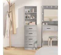 vidaXL Credenza Grigio cemento 40 x 41 x 135 cm Legno ingegnerizzato